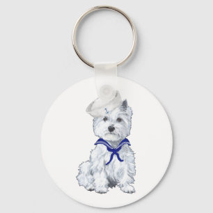 West Highland White Terrier Matrose Schlüsselanhänger