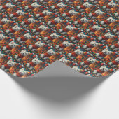 West Highland White Terrier mit Weihnachtsgeschenk Geschenkpapier (Ecke)