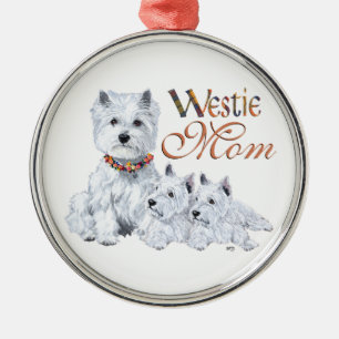 West Highland White Terrier MUTTER Ornament Aus Metall