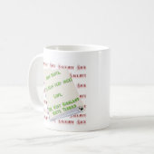 West Highland White Terrier Naughty oder Nice Kaffeetasse (Vorderseite Links)
