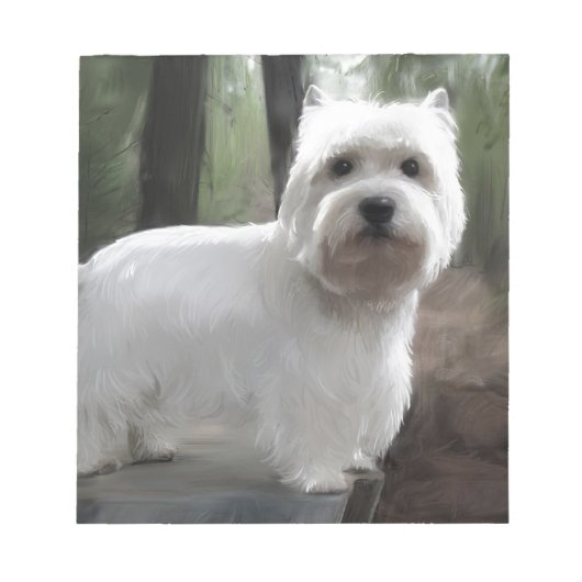 West Highland White Terrier Notizblock (Vorderseite)