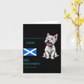 West Highland White Terrier Origin Funny Westie Do Karte (Gelbe Blume)