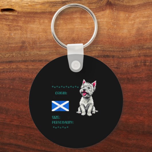West Highland White Terrier Origin Funny Westie Do Schlüsselanhänger (Vorderseite)
