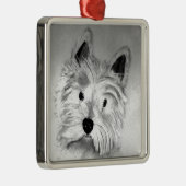 West Highland White Terrier Ornament Aus Metall (Rechts)