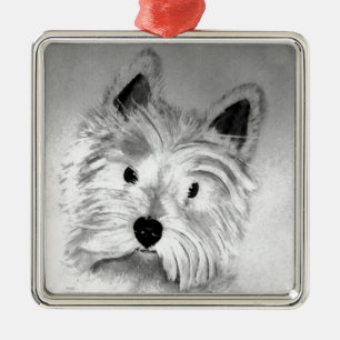 West Highland White Terrier Ornament Aus Metall