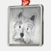 West Highland White Terrier Ornament Aus Metall (Links)