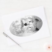 West Highland White Terrier Ovaler Aufkleber (Umschlag)