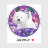 West Highland White Terrier Painting Dog Art Aufkleber (Blatt)