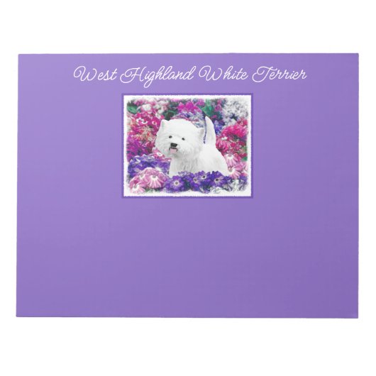 West Highland White Terrier Painting Dog Art Edito Notizblock (Vorderseite)