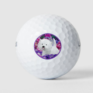 West Highland White Terrier Painting Dog Art Golfball