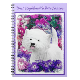 West Highland White Terrier Painting Dog Art Notizblock