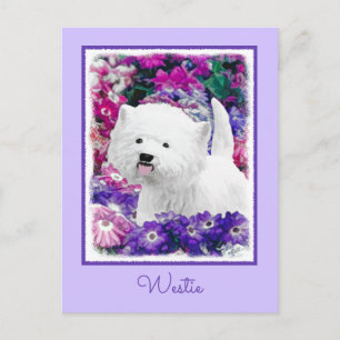 West Highland White Terrier Painting Dog Art Postkarte