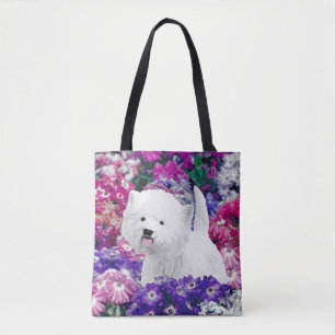 West Highland White Terrier Painting Dog Art Tasche
