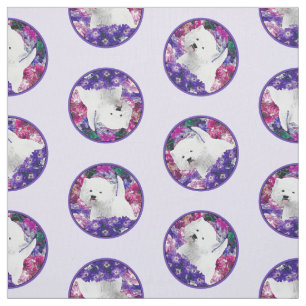 West Highland White Terrier Painting Westie Dog Stoff