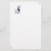 West Highland White Terrier Patriotic Briefpapier (Vorne/Hinten)