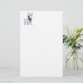 West Highland White Terrier Patriotic Briefpapier (Stehend Vorderseite)