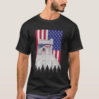 West Highland White Terrier Patriotic Dog American T-Shirt
