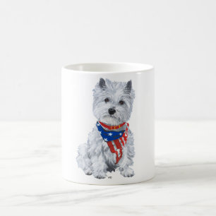 West Highland White Terrier Patriotisch Kaffeetasse