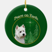 West Highland White Terrier Peace Keramik Ornament (Hinten)