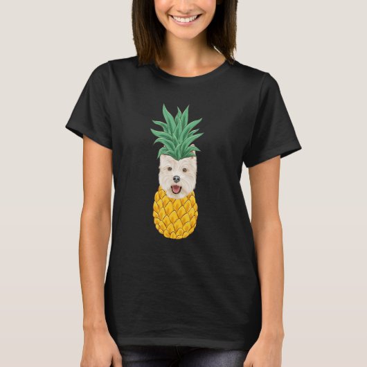 West Highland White Terrier Pineapple Dog T-Shirt (Vorderseite)