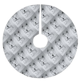 West Highland White Terrier Polyester Weihnachtsbaumdecke