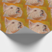 West Highland White Terrier Portrait Geschenkpapier (Ecke)