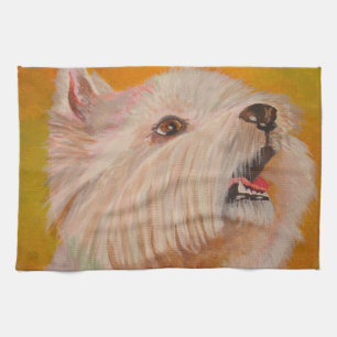 West Highland White Terrier Portrait Geschirrtuch
