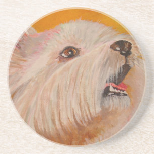 West Highland White Terrier Portrait Getränkeuntersetzer
