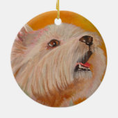 West Highland White Terrier Portrait Keramik Ornament (Hinten)