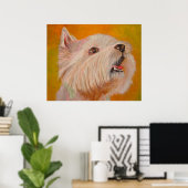 West Highland White Terrier Portrait Poster (Heimbüro)