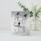 West Highland White Terrier Postcard Postkarte (Stehend Vorderseite)