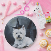 West Highland White Terrier Pumpkin Halloween Pappteller (Party)