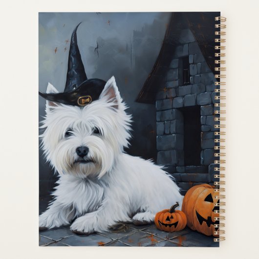 West Highland White Terrier Pumpkin Halloween Planer (Rückseite)