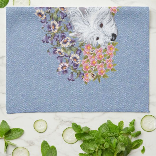 West Highland White Terrier Repose Geschirrtuch (Gefaltet)