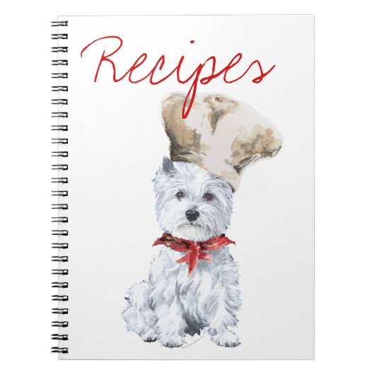 West Highland White Terrier Rezept Book Notizblock (Vorderseite)