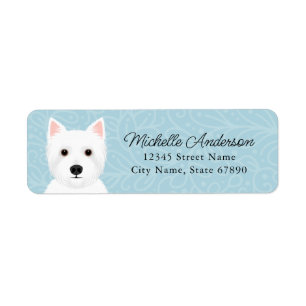 West Highland White Terrier Rücksendeadressen-Aufk