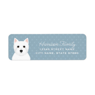 West Highland White Terrier Rücksendeadressen-Aufk