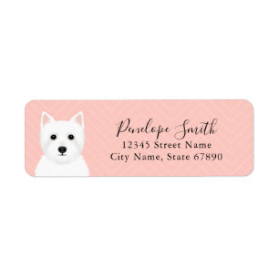 West Highland White Terrier Rücksendeadressen-Aufk