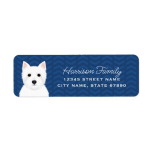 West Highland White Terrier Rücksendeadressen-Aufk