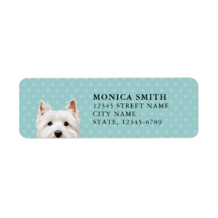 West Highland White Terrier Rücksendeadressen-Aufk