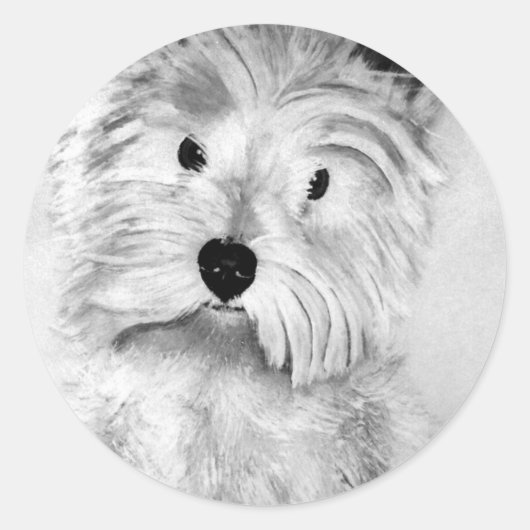 West Highland White Terrier Runder Aufkleber (Vorderseite)
