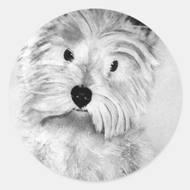 West Highland White Terrier Runder Aufkleber