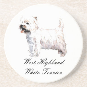 West Highland White Terrier Sandstone Untersetzer
