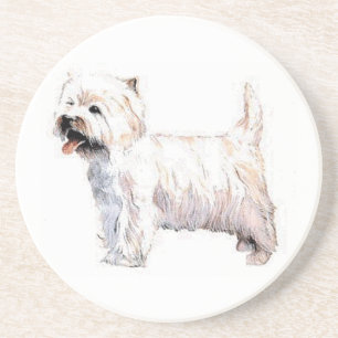 West Highland White Terrier Sandstone Untersetzer