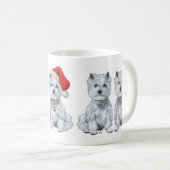 West Highland White Terrier Santa Claus Kaffeetasse (VorderseiteRechts)