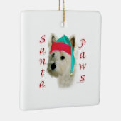 West Highland White Terrier Santa Paws Keramikornament (Rechts)
