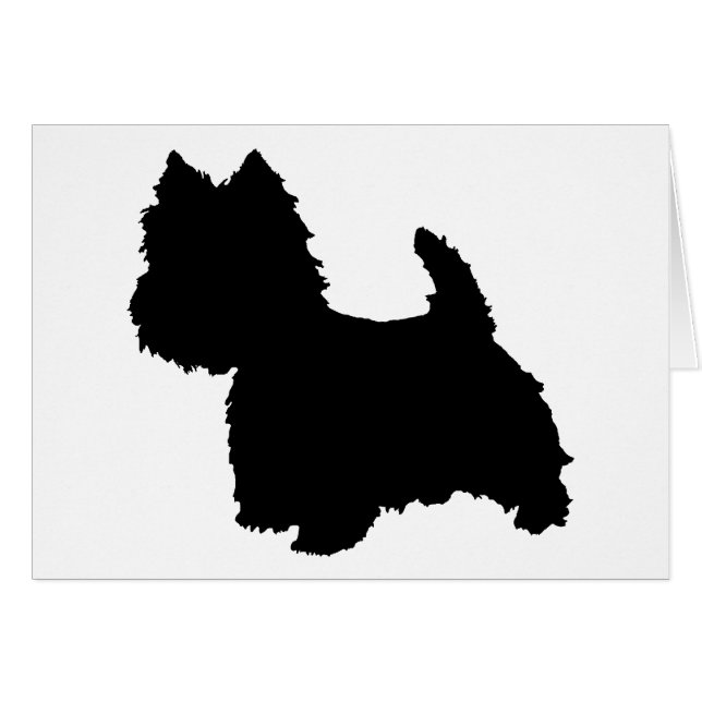 West Highland White Terrier Silhouette (Vorderseite (Horizontal))