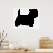 West Highland White Terrier Silhouette Poster (Küche)