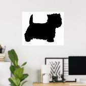 West Highland White Terrier Silhouette Poster (Heimbüro)
