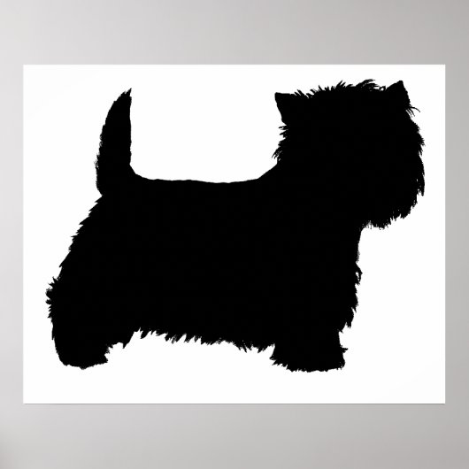West Highland White Terrier Silhouette Poster (Vorne)